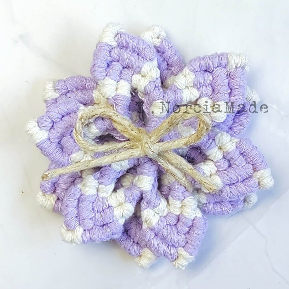 Wisteria Macrame 2pc Coaster Set